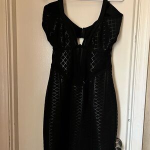 Fashion Nova Black Strapless Dress